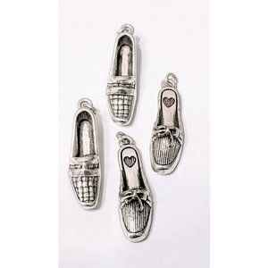 Lot Set Of 4 (2 Pairs) Brighton Silver Plated Shoe Charms